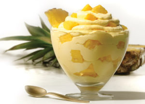 Cheese cream with pineapple
