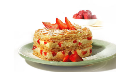 Millefeuille with strawberries